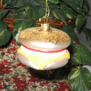 Sur La Table Egg Sandwich Christmas Ornament 2015 NWT